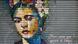Una pintura del rostro de Frida Kahlo en Coyoacán, Ciudad de México. Una pintura del rostro de Frida Kahlo en Coyoacán, Ciudad de México.
