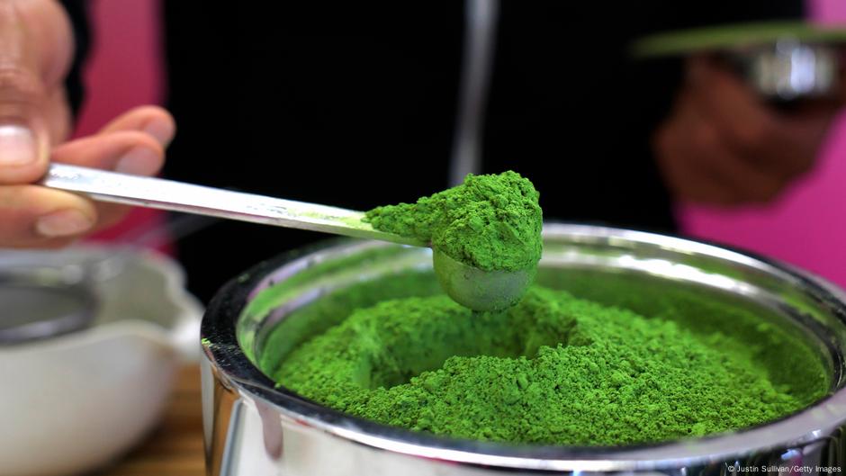 Matcha powder in bowl