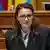 A woman, Yulia Svyrydenko, in the Ukrainian parliament.