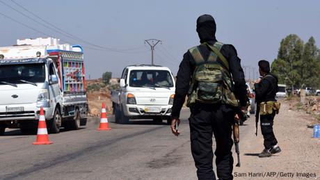 Besetzung eines Checkpoints am 19. Juli 2025 durch syrische Regierungssicherheitskräfte.