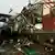 The wreckage of a bombed train in Mumbai in July, 2006