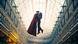 Film still from 'Superman': Superman and Lois Lane embrace and kiss while flying in an impressive hall. Film still from 'Superman': Superman and Lois Lane embrace and kiss while flying in an impressive hall.