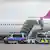Deutschland Leipzig 2025 | Mehrere Polizeifahrzeuge stehen vor dem Heck eines Airbus A 320