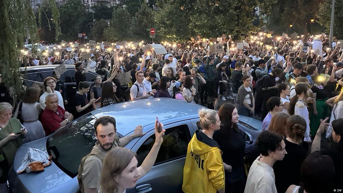 Ukraine Kyjiw 2025 | Protest gegen Gesetzentwurf zur Einschränkung der Antikorruptionsbehörden (22.07.2025)