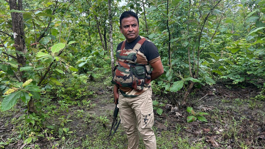 DRG (District Reserve Guard) officer Sanjay Paul pictured in a forest