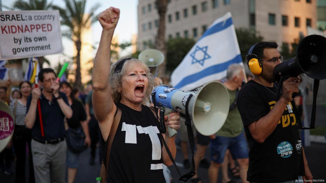 Protestos em Israel contra conflito em Gaza Protestos em Israel contra conflito em Gaza