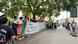 Demonstration von Afghanen gegen deutsche Taliban-Politik vor dem deutschen Außenministerium - Menschen mit Plakaten auf der Straße Demonstration von Afghanen gegen deutsche Taliban-Politik vor dem deutschen Außenministerium - Menschen mit Plakaten auf der Straße