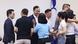 Taiwan's main opposition Kuomintang (KMT) chairman Eric Chu (3rd-L) hugs lawmakers after a recall election in Taipei Taiwan's main opposition Kuomintang (KMT) chairman Eric Chu (3rd-L) hugs lawmakers after a recall election in Taipei