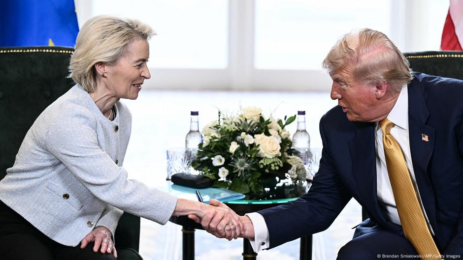 Ursula fon der Lajen i Donald Tramp, 27.07.2025.