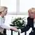 EU-Kommissionspräsidentin von der Leyen und US-Präsident Trump reichen sich die Hand