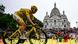 Tadej Pogacar cycles past the Sacré Coeur en route to winning the Tour de France Tadej Pogacar cycles past the Sacré Coeur en route to winning the Tour de France