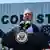 EPA Director Lee Zeldin speaking from behind Vice President JD Vance's podium during a visit to Nucor Steel Berkeley in Huger, South Carolina, on May 1, 2025