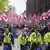 La protesta contra la inmigración fue organizada por el partido de extrema derecha Britain First, en Manchester, Inglaterra.
