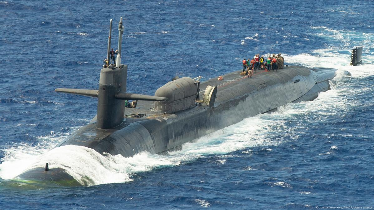 Un submarino de misiles guiados de la fuerza naval de Estados Unidos, durante ejercicios realizados en el Océano Pacífico. (Archivo: 09.02.2021) Un submarino de misiles guiados de la fuerza naval de Estados Unidos, durante ejercicios realizados en el Océano Pacífico. (Archivo: 09.02.2021)