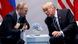 Trump (right) speaks to Russian President Vladimir Putin. Trump (right) speaks to Russian President Vladimir Putin.