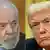Montagem mostra presidente brasileiro Luiz Inácio Lula da Silva à esquerda e presidente americano Donald Trump à direita