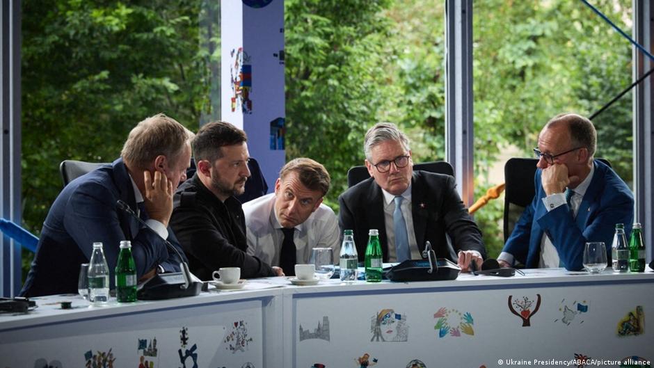 Slika nastala 16. maja u Tirani: evropski lideri na video konfereniji sa Donaldom Trampom