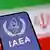 Illustration IAEA Logo und Flagge Iran