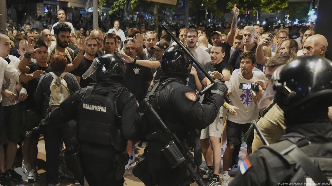 Сблъсък на сръбската полиция и демонстриращите студенти