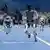 Humanoid robots at the 100-meter race during the World Humanoid Robot Games 
