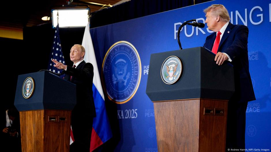 Putin i Tramp na konfrenciej za medije na Aljasci