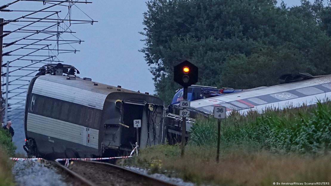 Passagierzug entgleist auf dem Weg nach Sonderburg