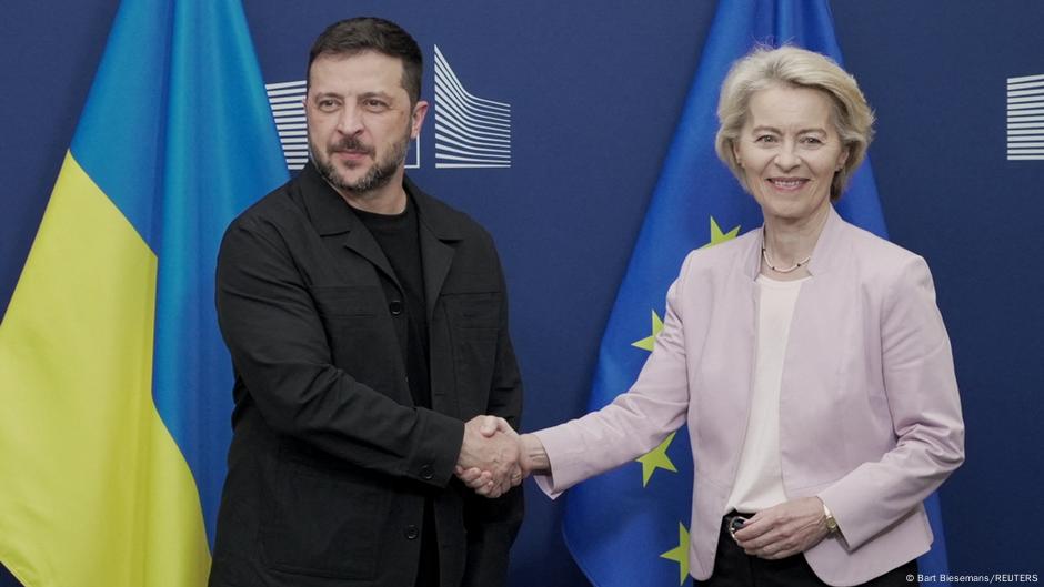 Volodimir Zelenski i Ursula fon der Lajen
