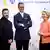 Presidenti ukrainas Volodymyr Zelenskyy, majtas, bisedon me presidentin finlandez Alexander Stubb, në qendër, dhe presidenten e Komisionit Evropian Ursula von der Leyen.