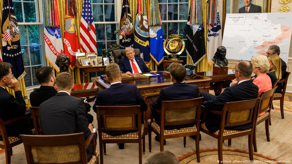 Sastanak Trampa sa Zelenskim i nekim liderima EU, 18.08.2025. u Ovalnom kabinetu