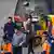 Migrant workers are engaged in repair work in Moscow.