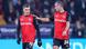 Granit Xhaka, del Bayer Leverkusen, pone una mano sobre el hombro de su compañero Florian Wirtz, durante un partido el pasado 18 de enero. Granit Xhaka, del Bayer Leverkusen, pone una mano sobre el hombro de su compañero Florian Wirtz, durante un partido el pasado 18 de enero.