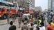 A crowd gathers at the scene of a fireworks explosion in Karachi A crowd gathers at the scene of a fireworks explosion in Karachi