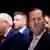 Assistant to the President Sergio Gor (R), accompanied by Sen. Lindsey Graham (R-SC) (L), waits before U.S. President Donald Trump arrives for an event at the Kennedy Center on August 13, 2025