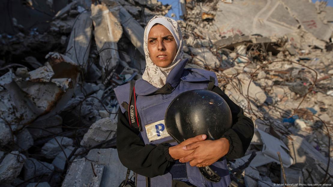 A jornalista freelance Mariam Abu Dagga