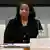 Lisa Cook, member of the Board of Governors of the US Federal Reserve, attends a Federal Reserve Board open meeting
