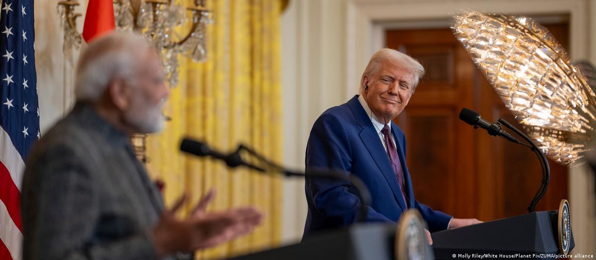 Relações diplomáticas entre Washington e Nova Délhi enfrentam desafios comerciais e geopolíticos.