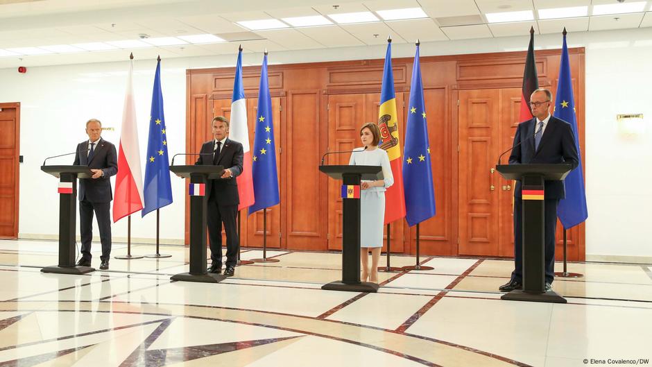 Tusk, Merz, Macron w Mołdawii. Prasa: „trzej niepopularni muszkieterowie”