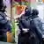 Policias alemanes en medio de un operativo. 