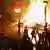 Las protestas estallaron tras la muerte de un conductor de mototaxi atropellado por un vehículo policial.