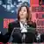 Kamala Harris giving a speech in California
