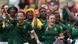 Les joueuses sud-africaines fêtent leur victoire face à l'Italie Les joueuses sud-africaines fêtent leur victoire face à l'Italie