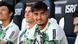 Jens Castrop sits on the bench in a Borussia Mönchengladbach training jersey and looks right of camera Jens Castrop sits on the bench in a Borussia Mönchengladbach training jersey and looks right of camera