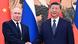 Putin e Xi se cumprimentando Putin e Xi se cumprimentando