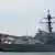 Navio de guerra americano ancorado na entrada do Canal do Panamá