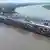 Drone visuals from Loha Pul, where the Yamuna River is flowing above the danger level following incessant rainfall, in New Delhi.