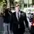 The AfD's Maximilian Krah arriving at the Dresden court
