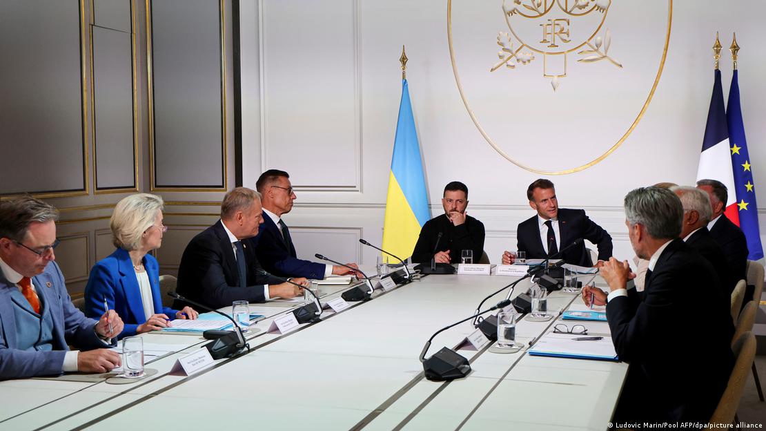 Los líderes de la Coalición de Voluntarios, reunidos el jueves (4.09.2025) en el Elíseo de París.