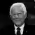 Black-and-white close-up of fItalian fashion designer Giorgio Armani