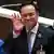 Anutin Charnvirakul waves in parliament after being elected prime minister
