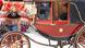 Prince Hisahito leaves on an elaborate red, black and gold horse-drawn carriage Prince Hisahito leaves on an elaborate red, black and gold horse-drawn carriage